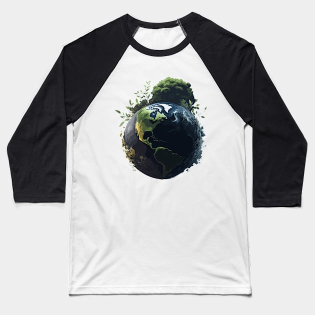 Save Earth Day World Environment Day Inspirational Gift Baseball T-Shirt by norhan2000